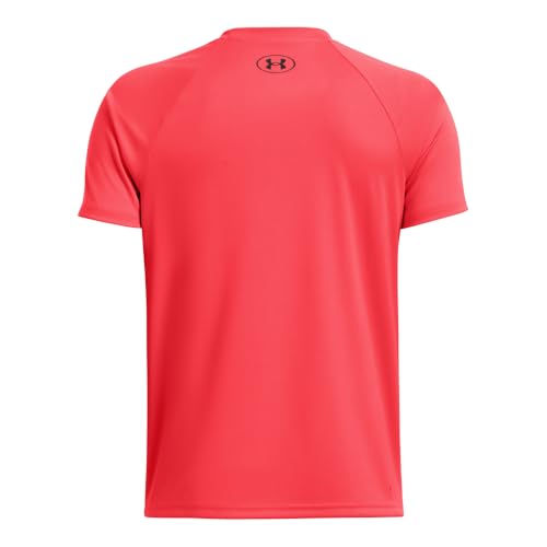 Under Armour Boys Tech Hybrid Print Short Sleeve T Shirt, (713) Racer Red/Anthracite/Cardinal, X-Large