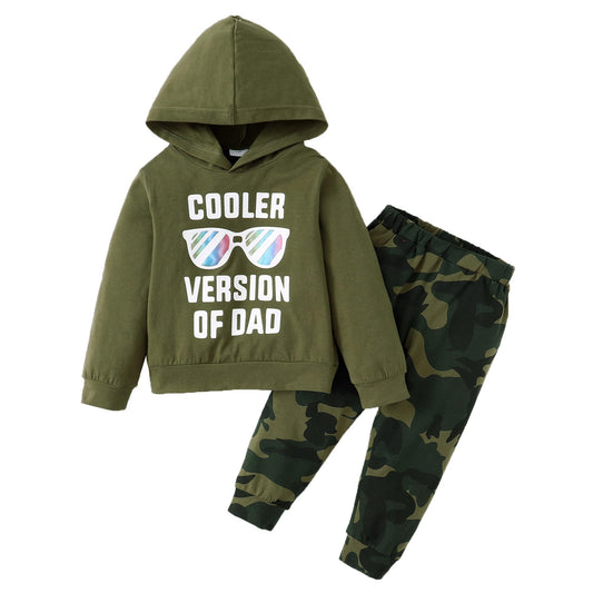 YUEMION Toddler Boy Clothes 2T 3T 4T 5T Fall Outfits Baby Hoodie Sweatshirts & Pants Set Little Boy Sweatsuit Winter Clothing(Green,4-5T)